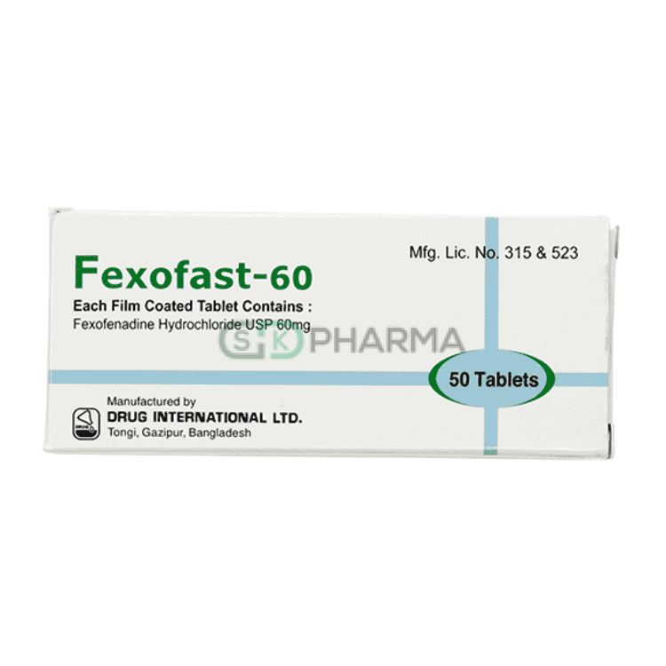 Fexofast Tablet 60 mg (Fexofenadine Hydrochloride)