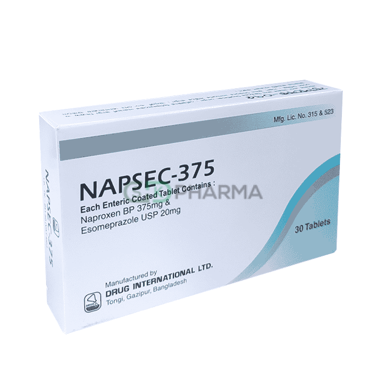 Napsec Tablet 375 mg+20 mg (Naproxen Sodium + Esomeprazole Magnesium)