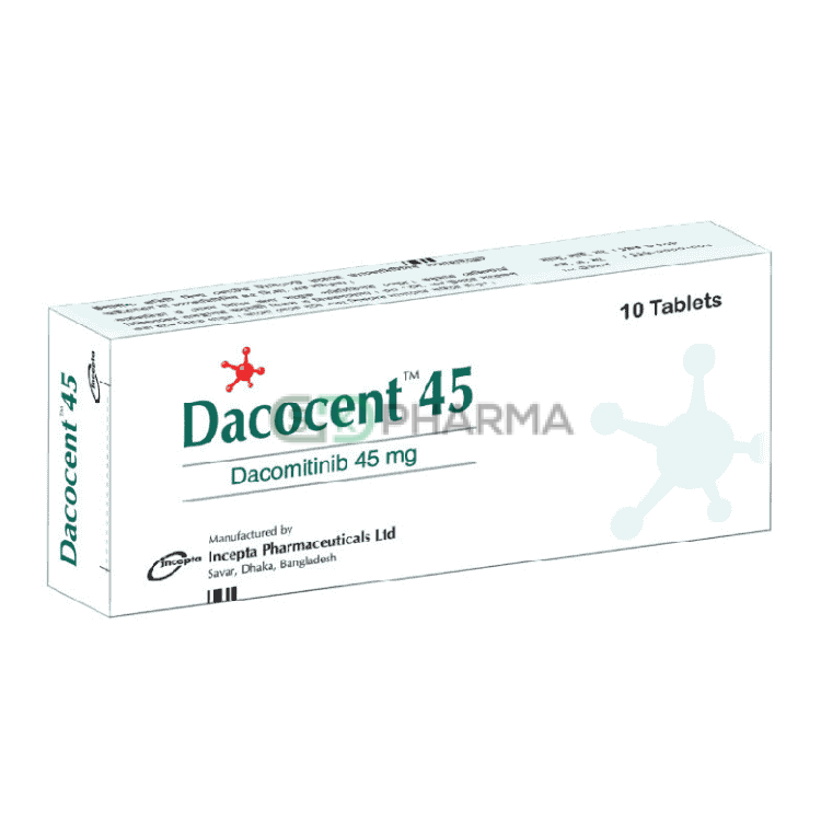 Dacocent Tablet 45 mg (Dacomitinib)