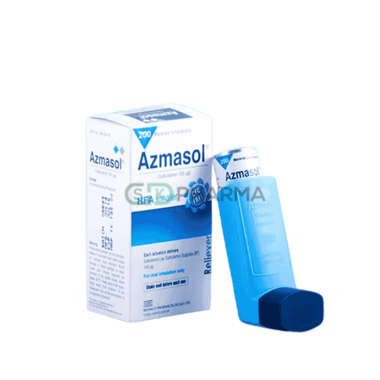 Azmasol Inhaler 100 mcg/puff (Salbutamol (Inhaler))
