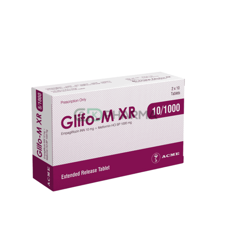 Glifo-M XR Tablet 10 mg+1000 mg (Empagliflozin + Metformin Hydrochloride)