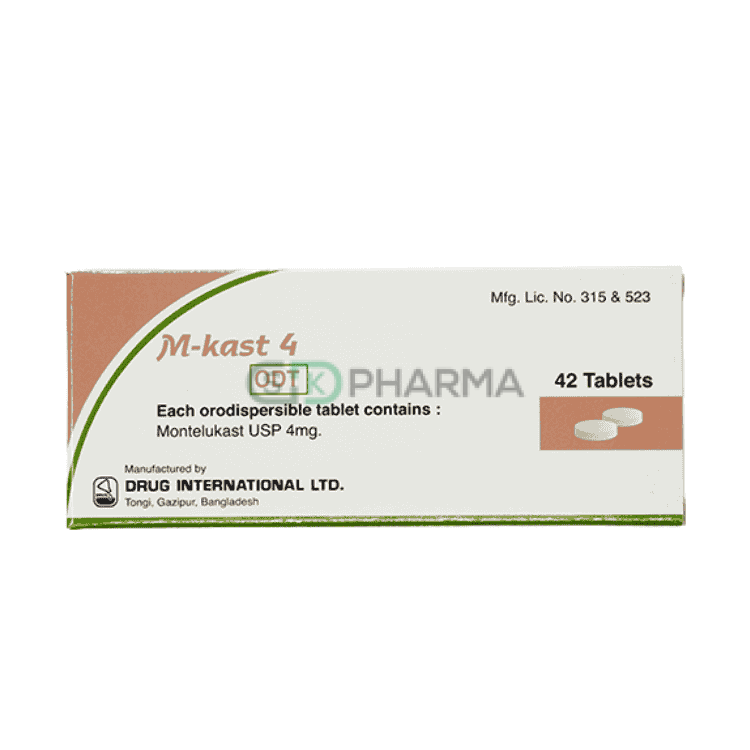 M-Kast Tablet 4 mg (Montelukast Sodium)