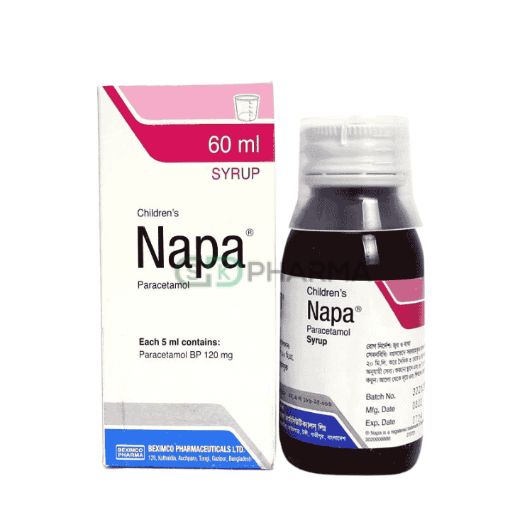 Napa Syrup 120 mg/5 ml (Paracetamol)