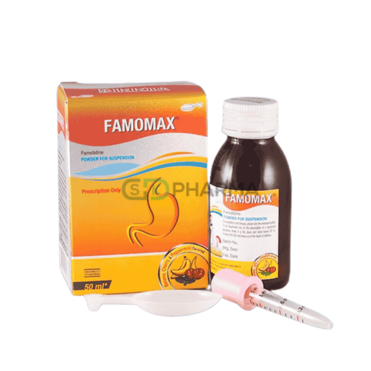 Famomax Suspension 40 mg/5 ml (Famotidine)