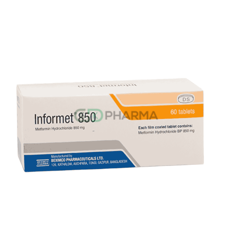 Informet Tablet 850 mg (Metformin Hydrochloride)