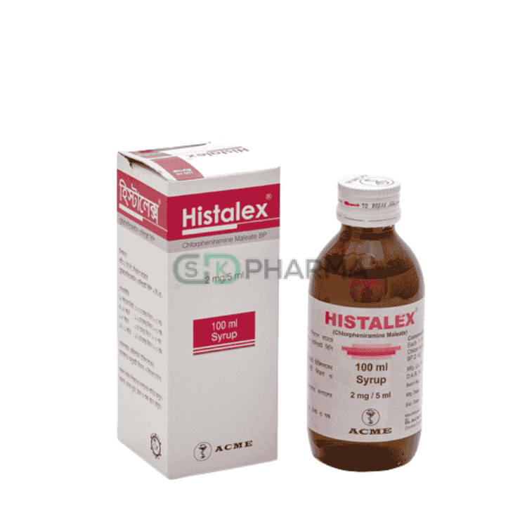Histalex Syrup 2 mg/5 ml (Chlorpheniramine Maleate)