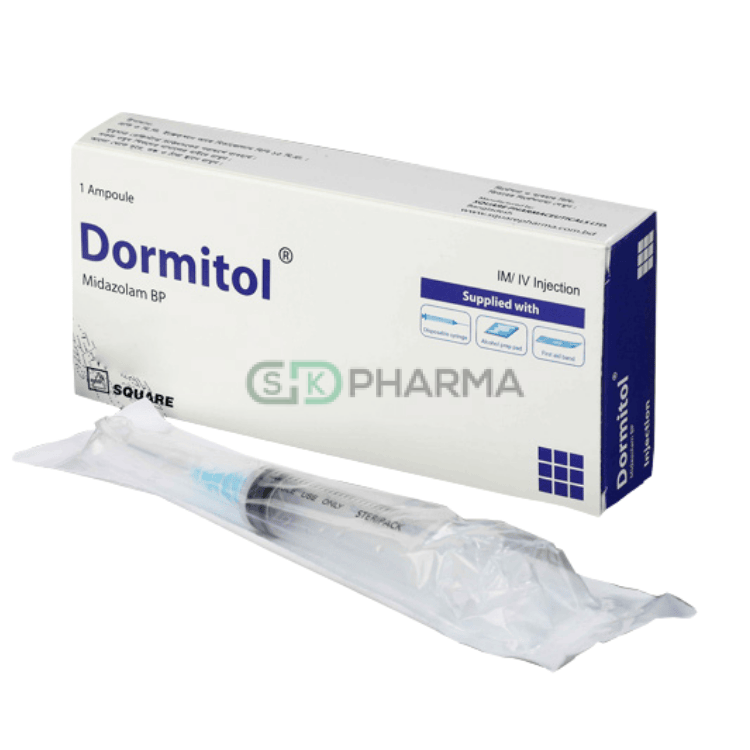 Dormitol Injection 15 mg/3 ml (Midazolam)