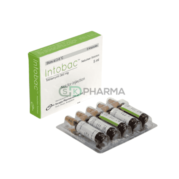 Intobac Respirator Solution 300 mg/5 ml (Tobramycin (Nebuliser Solution))