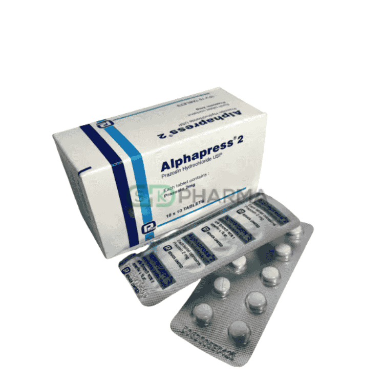 Alphapress Tablet 2 mg (Prazosin Hydrochloride)