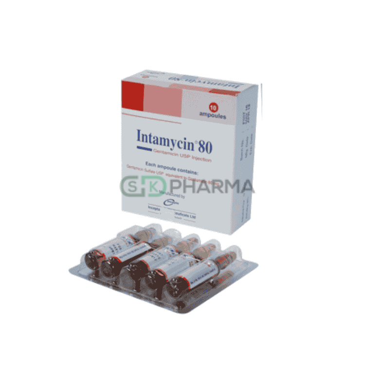 Intamycin Injection 80 mg/2 ml (Gentamicin Sulfate (Injection))