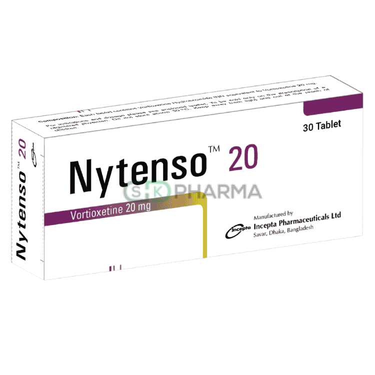 Nytenso Tablet 20 mg (Vortioxetine Hydrobromide)