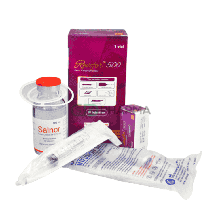 Revofer Injection 500 mg/10 ml (Ferric Carboxymaltose)