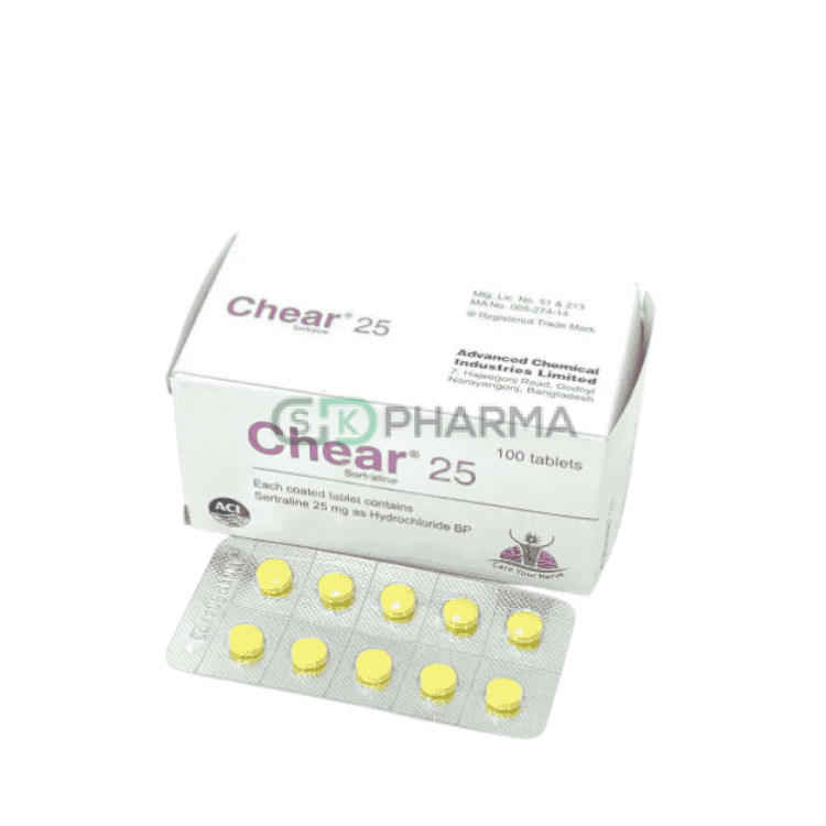 Chear Tablet 25 mg (Sertraline Hydrochloride)