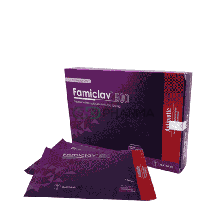 Famiclav Tablet 500 mg+125 mg (Cefuroxime Axetil + Clavulanic Acid)