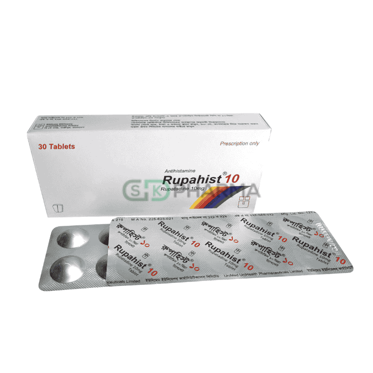 Rupahist Tablet 10 mg (Rupatadine Fumarate)