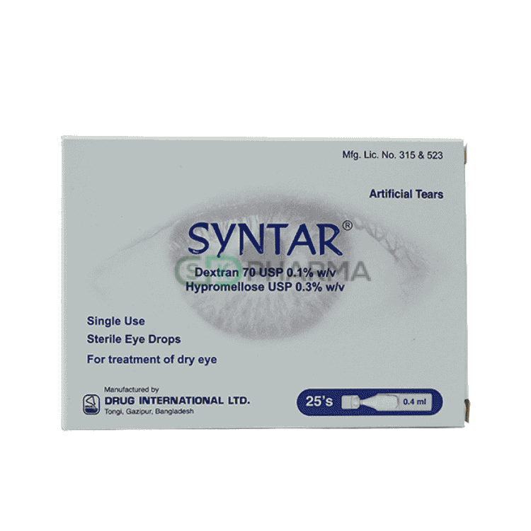 Syntar Eye Drop 0.1%+0.3% (Dextran + Hypromellose)