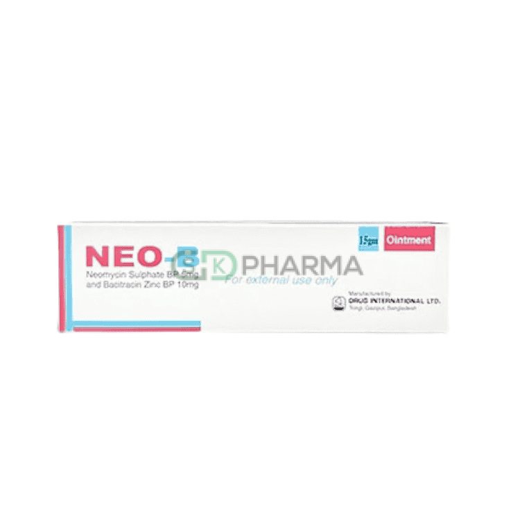 Neo-B Ointment (5 mg+500 IU)/gm (Neomycin Sulfate + Bacitracin Zinc)