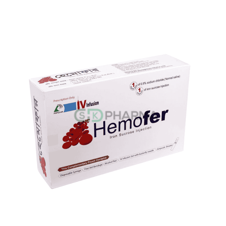 Hemofer Injection 100 mg/5 ml (Iron Sucrose)