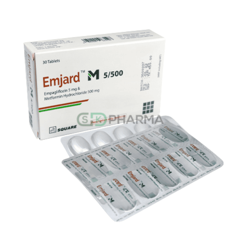 Emjard M Tablet 5 mg+500 mg (Empagliflozin + Metformin Hydrochloride)