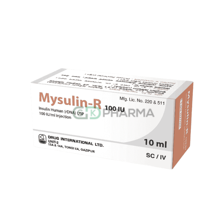 Mysulin R Injection 100 IU/ml (Insulin Human [rDNA])