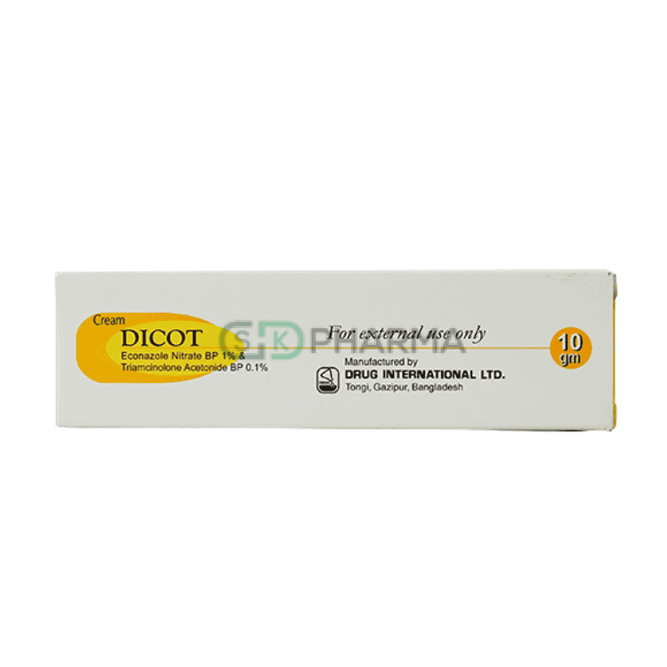 Dicot Cream 1%+0.1% (Econazole Nitrate + Triamcinolone Acetonide)