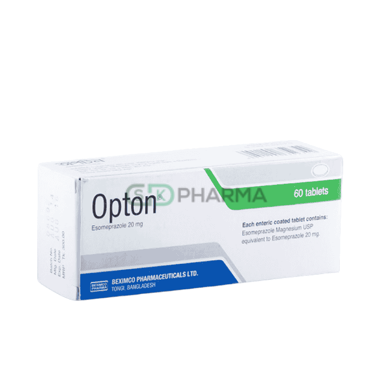 Opton Tablet 20 mg (Esomeprazole)