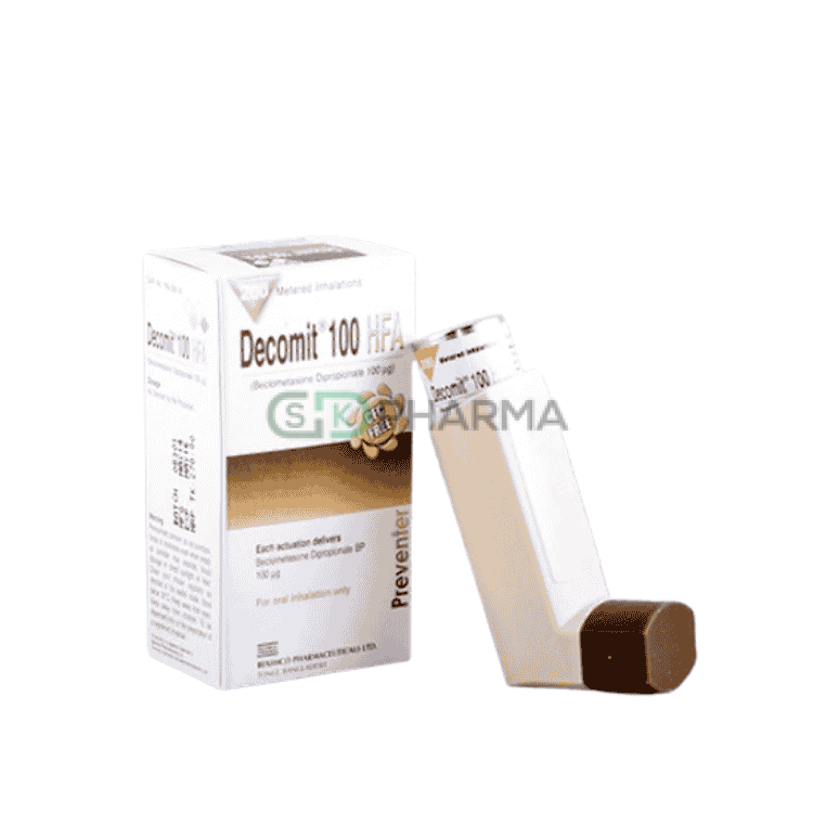 Decomit Plus Inhaler (100 mcg+6 mcg)/puff (Beclomethasone Dipropionate + Formoterol Fumarate)