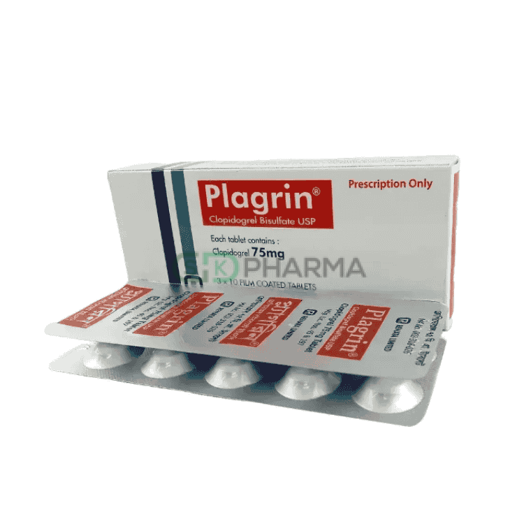 Plagrin Tablet 75 mg (Clopidogrel Bisulphate)