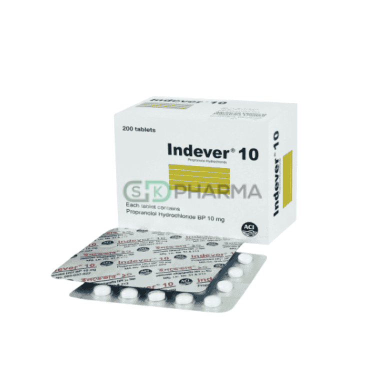 Indever Tablet 10 mg (Propranolol Hydrochloride)