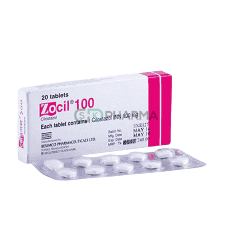 Zocil Tablet 100 mg (Cilostazol)