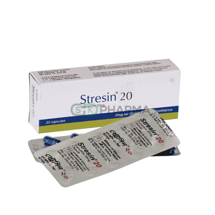 Stresin DR Capsule 20 mg (Duloxetine Hydrochloride)