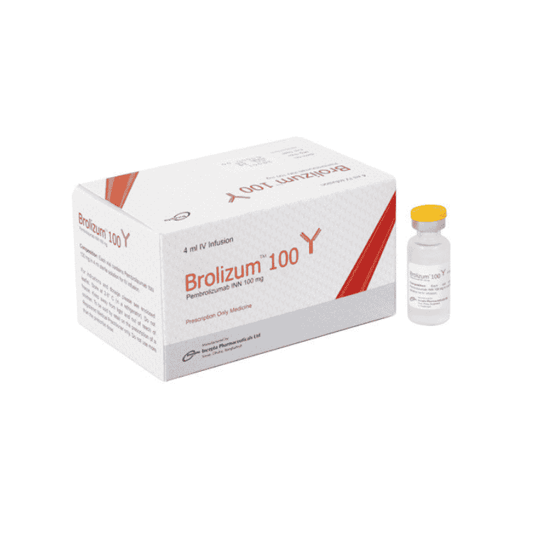 Brolizum Injection 100 mg/4 ml (Pembrolizumab)