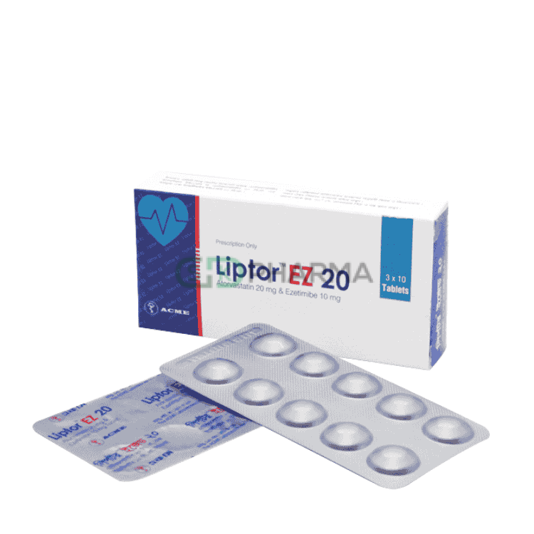 Liptor EZ Tablet 20 mg+10 mg (Atorvastatin + Ezetimibe)