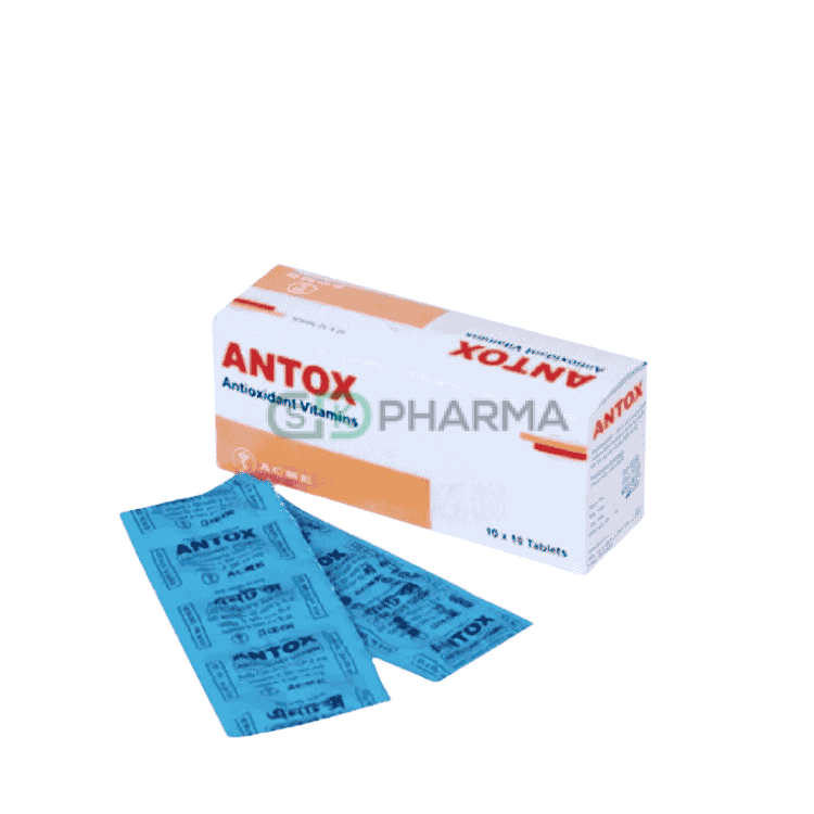 Antox Tablet 6 mg+200 mg+50 mg (Beta carotene + Vitamin C + Vitamin E)