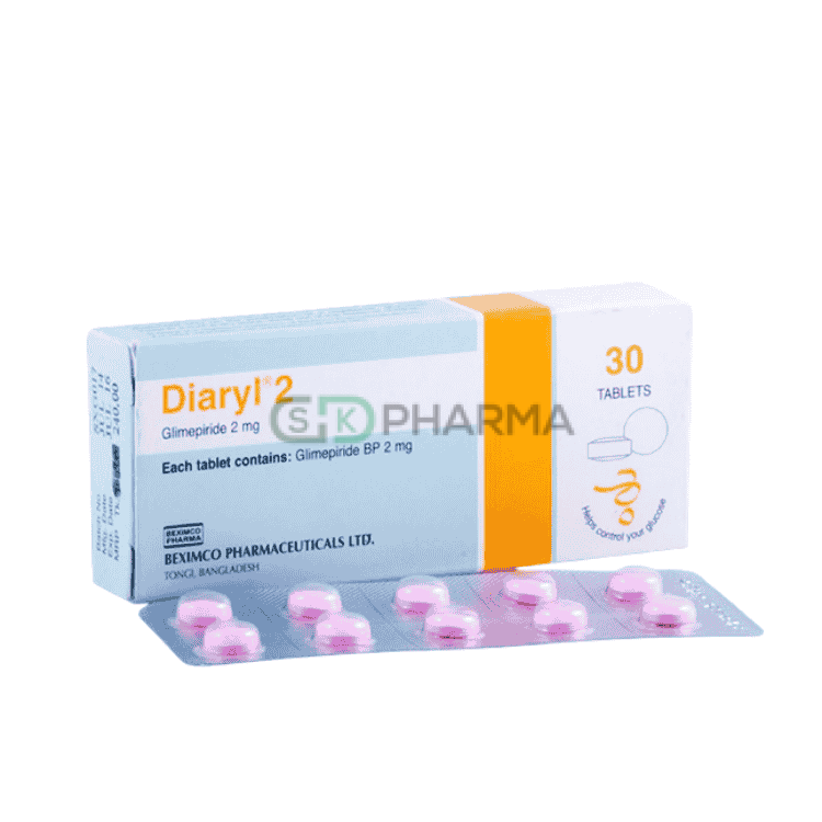 Diaryl Tablet 2 mg (Glimepiride)
