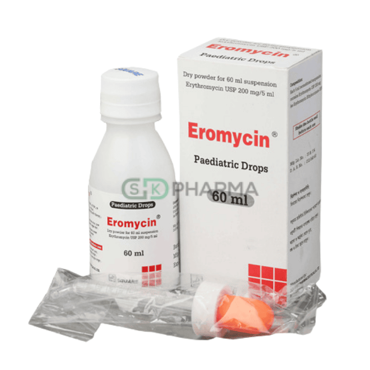 Eromycin Pediatric Drop 200 mg/5 ml (Erythromycin (Oral))