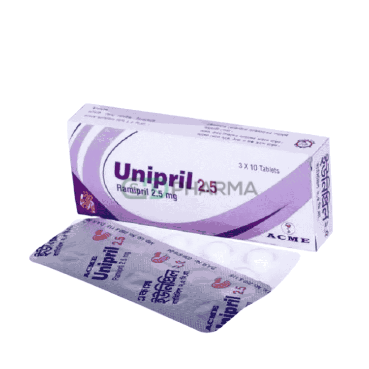Unipril Tablet 2.5 mg (Ramipril)