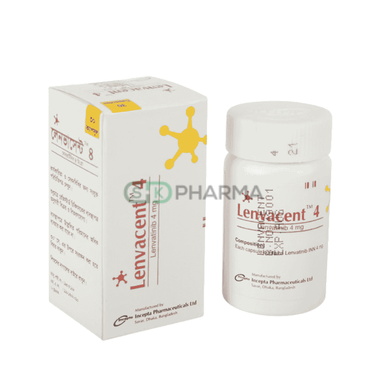 Lenvacent Capsule 4 mg (Lenvatinib Mesylate)