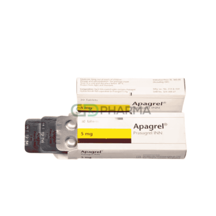Apagrel Tablet 5 mg (Prasugrel Hydrochloride)