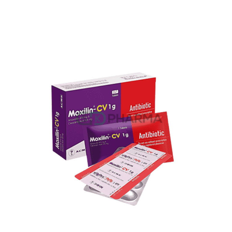 Moxilin-CV Tablet 875 mg+125 mg (Amoxicillin + Clavulanic Acid)