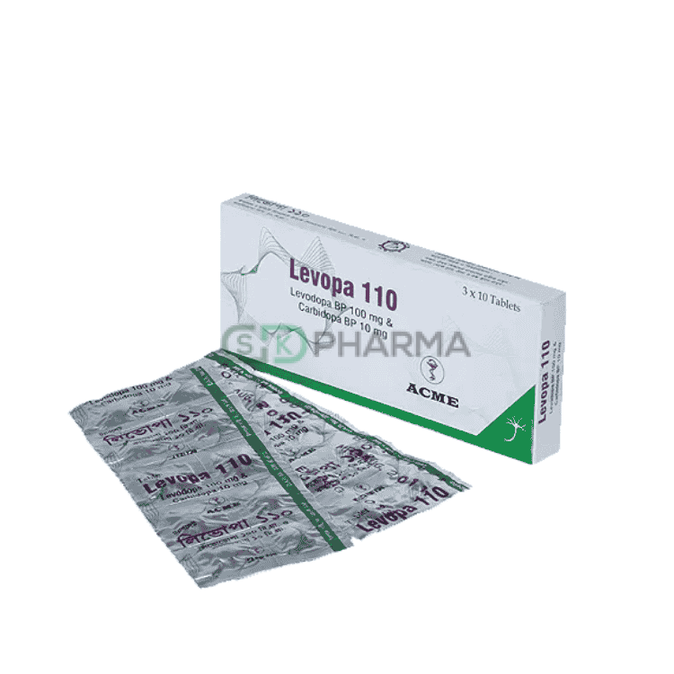 Levopa Tablet 100 mg+10 mg (Levodopa + Carbidopa)