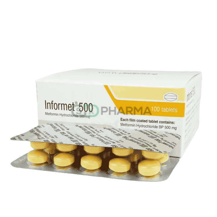 Informet Tablet 500 mg (Metformin Hydrochloride)