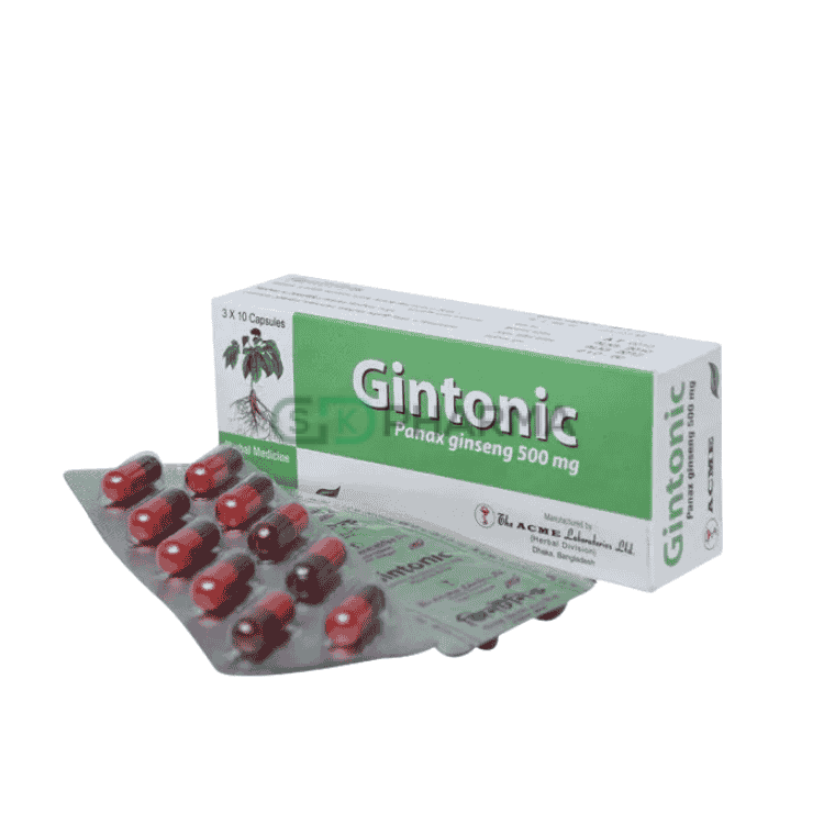 Gintonic Capsule 500 mg (Panax Ginseng)