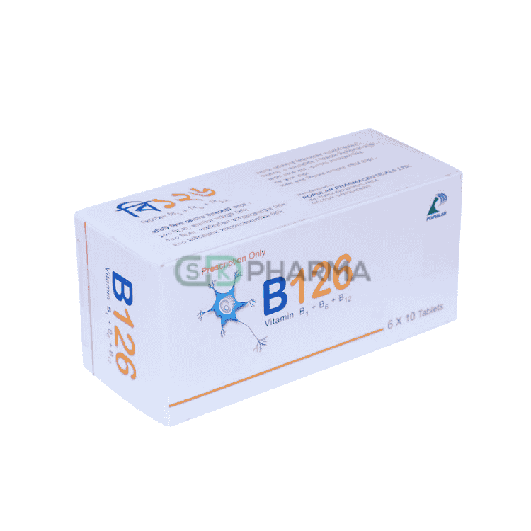 B126 Tablet 100 mg+200 mg+200 mcg (Vitamin B1, B6 & B12)