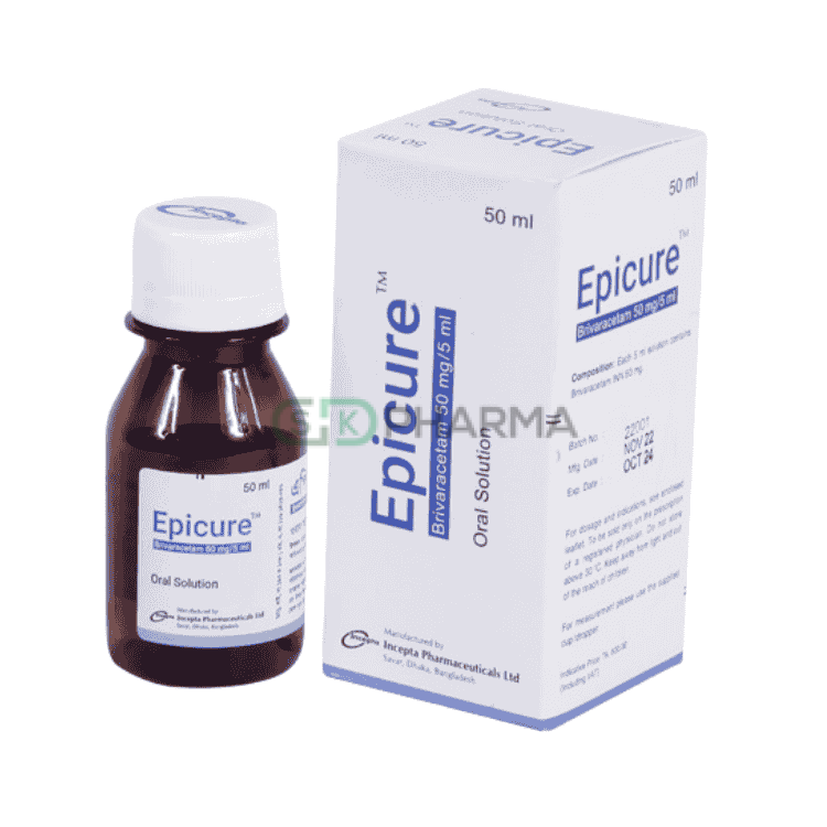 Epicure Oral Solution 50 mg/5 ml (Brivaracetam)