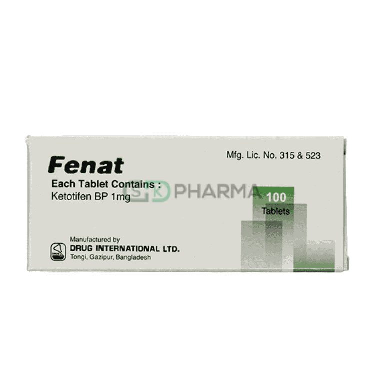 Fenat Tablet 1 mg (Ketotifen Fumarate (Oral))