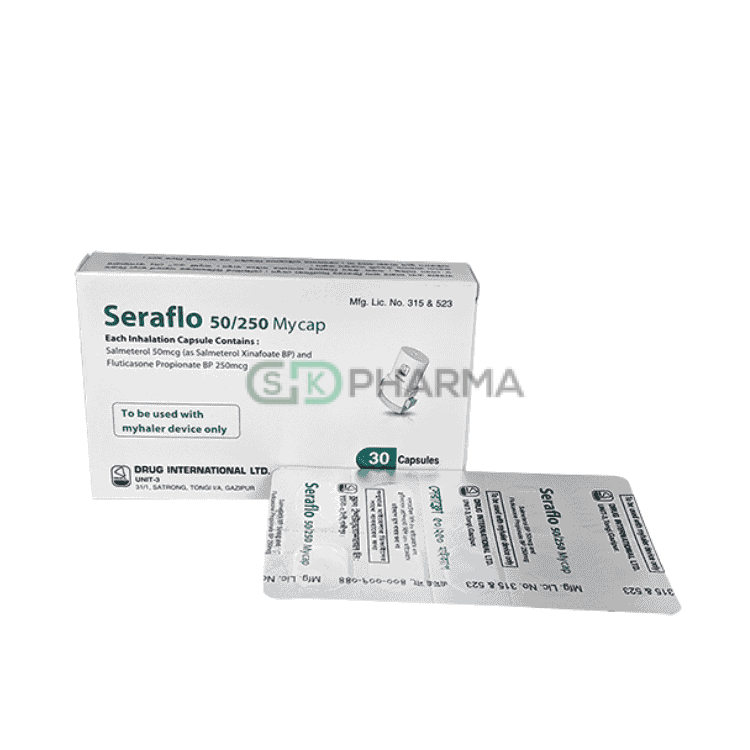 Seraflo Inhalation Capsule 50 mcg+250 mcg (Salmeterol + Fluticasone Propionate)