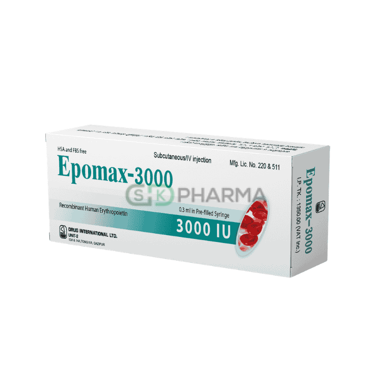 Epomax Injection 3000 IU (Erythropoietin Alfa)
