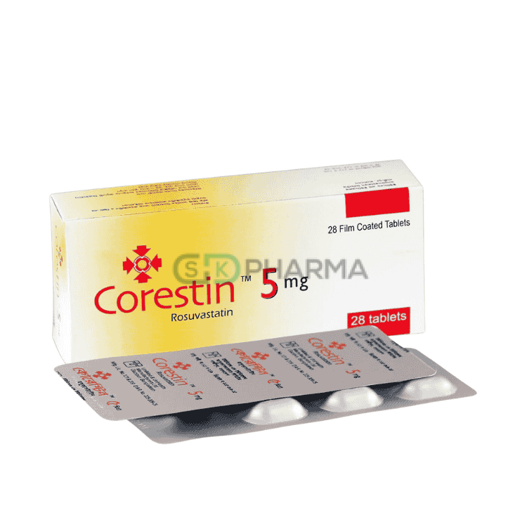 Corestin Tablet 5 mg (Rosuvastatin Calcium)