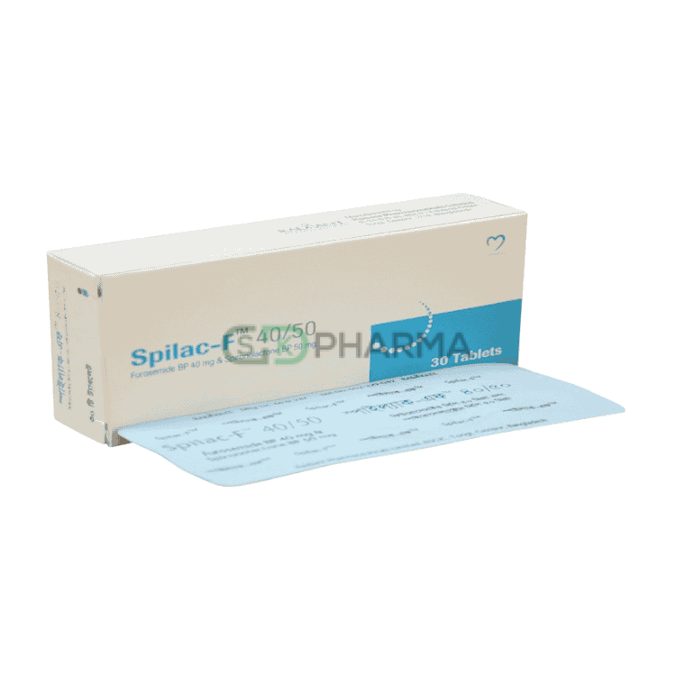 Spilac-F Tablet 40 mg+50 mg (Furosemide + Spironolactone)